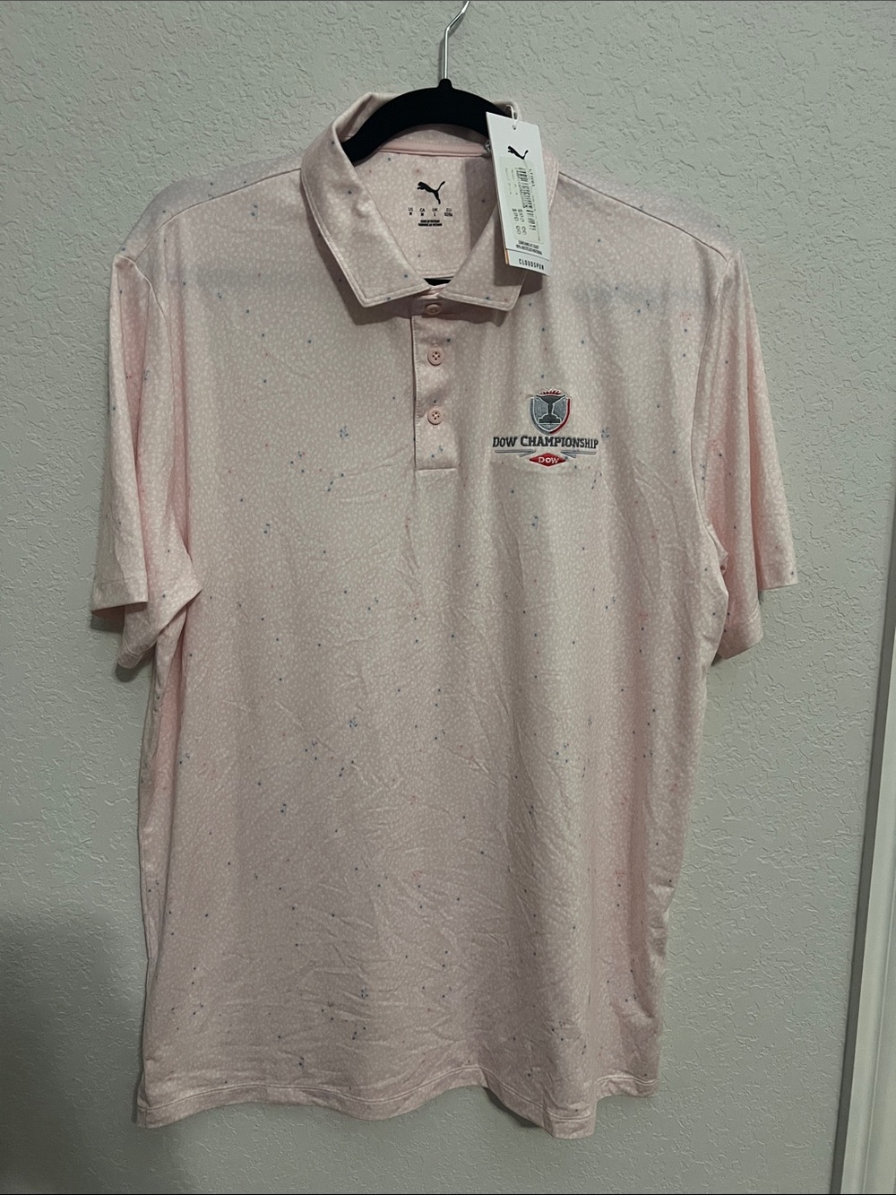 Puma Men’s Light Pink Dow Championship Polo